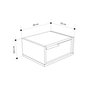 Hanah Home Mesita de Noche Moderna Madera Negra y Oud